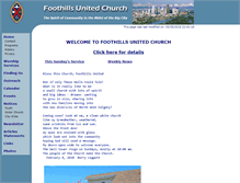 Tablet Screenshot of foothillsunitedchurch.org